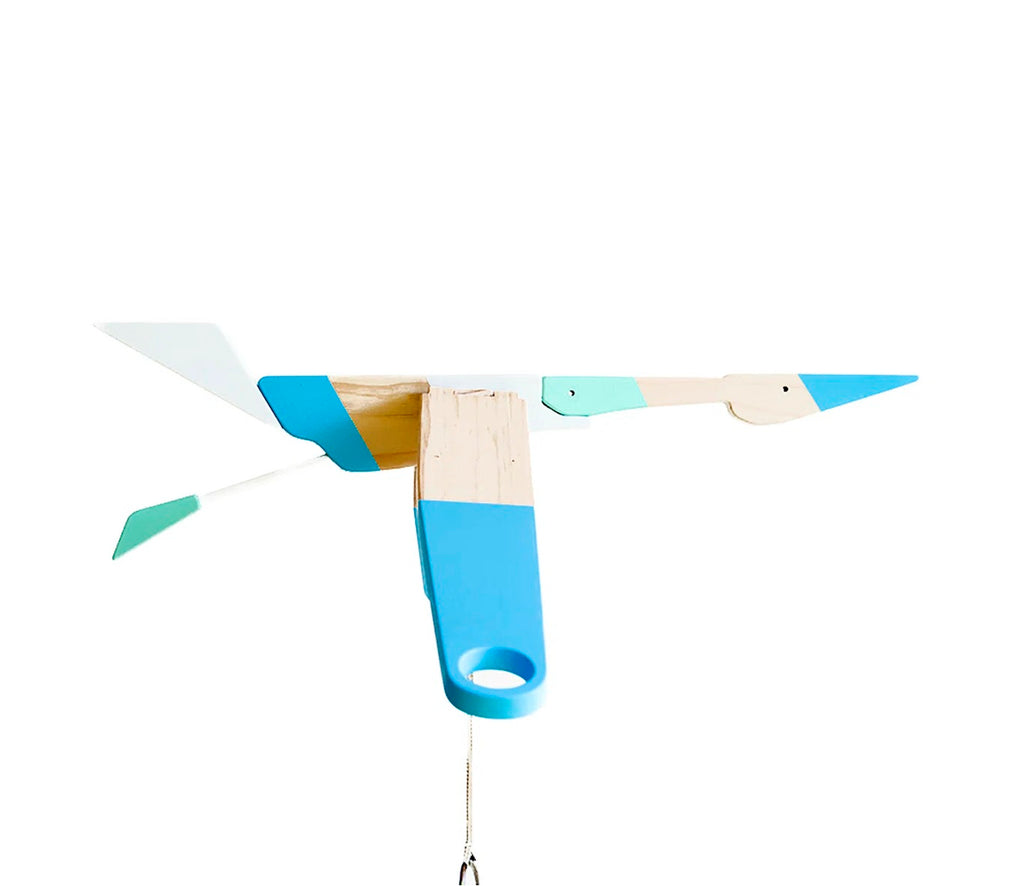 Wooden Blue Seagull Mobile