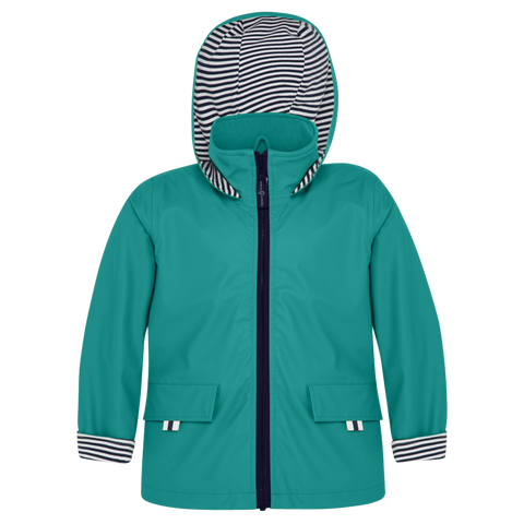 French Soda Green Kids Raincoat