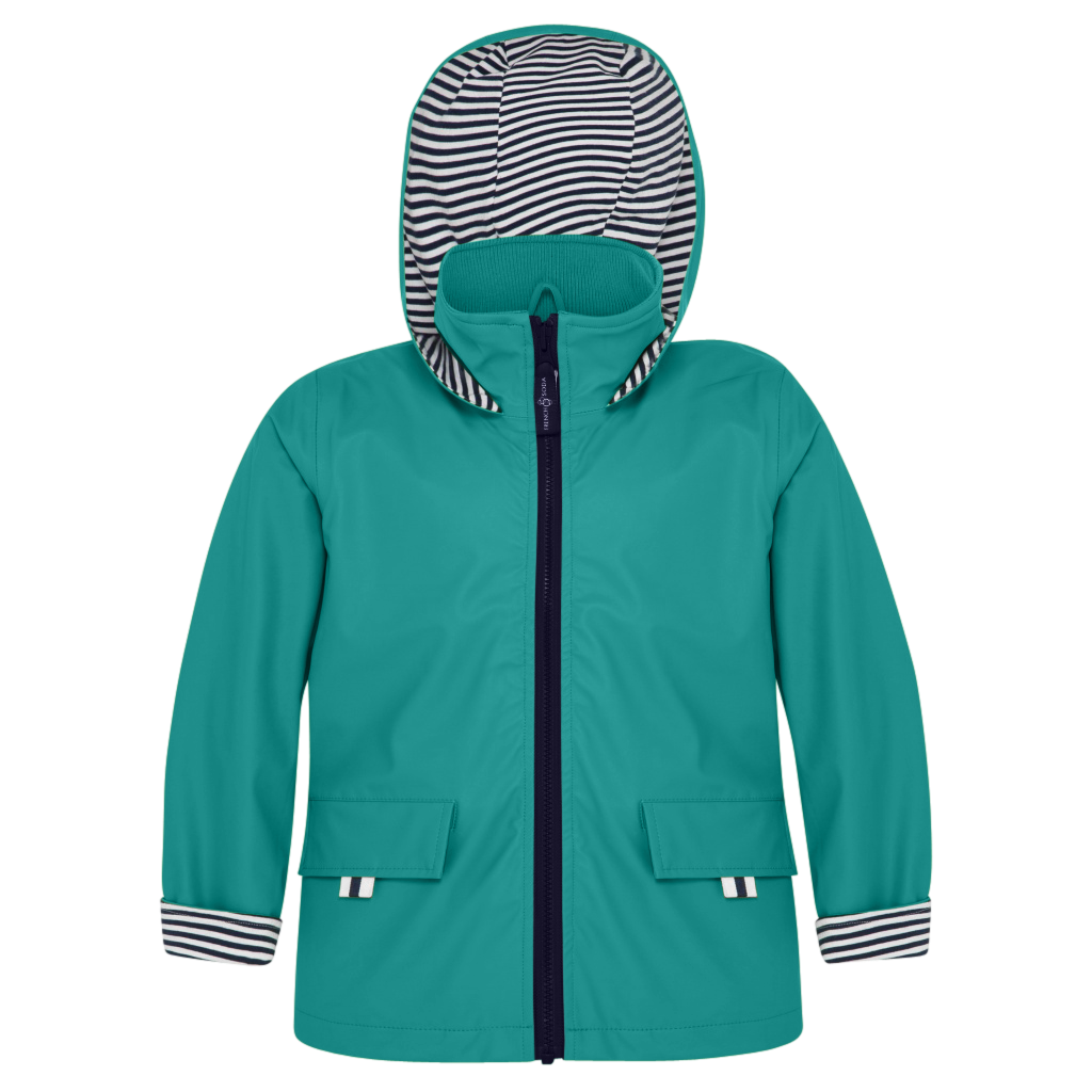 French Soda Green Kids Raincoat