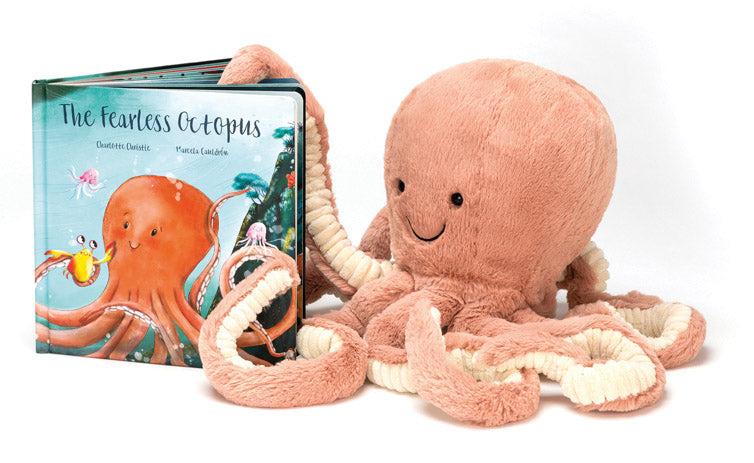 Jellycat Fearless Octopus & Book Set